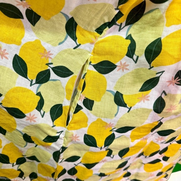 NWT C&C California 100% Linen Summer Lemon & Leaf Printed Shift Dress Size 2X - Picture 8 of 15